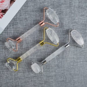 Natural Clear Quartz Face Roller Wholesale at Factory Direct Price